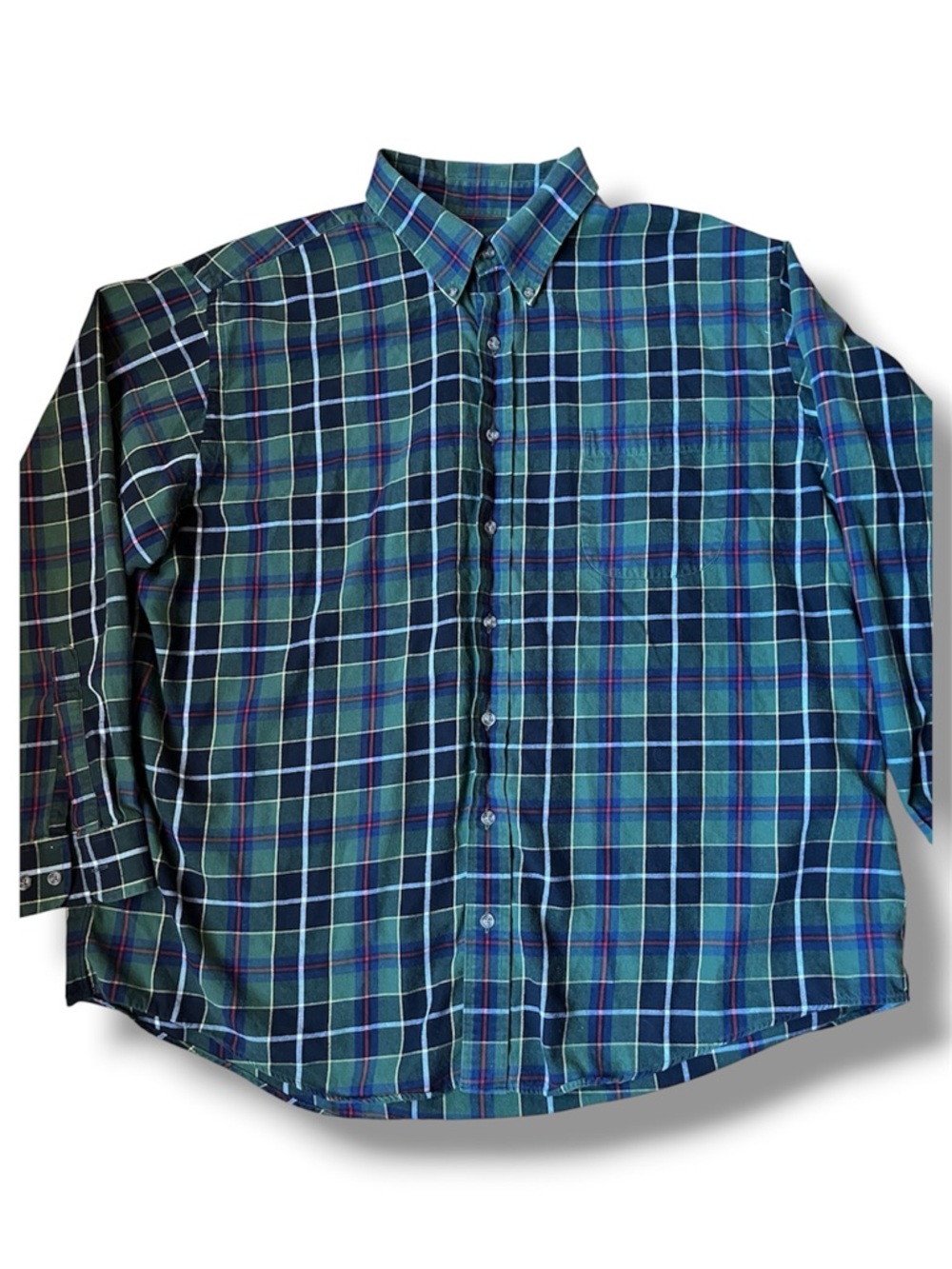 Viyella Plaid Flannel Long-Sleeve Shirt Men's XXL